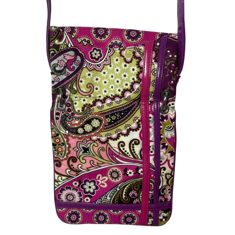 Vera Bradley Very Berry Flipster Crossbody‎ Bag Retired Purple Pink Floral Y2K